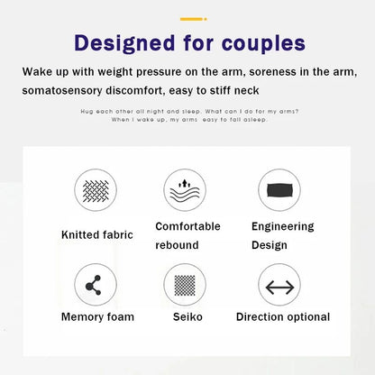 Memory Foam Pillow for Side Sleepers, Anti Pressure Arm Rest Pillow with Slow Rebound for Ultimate Comfort