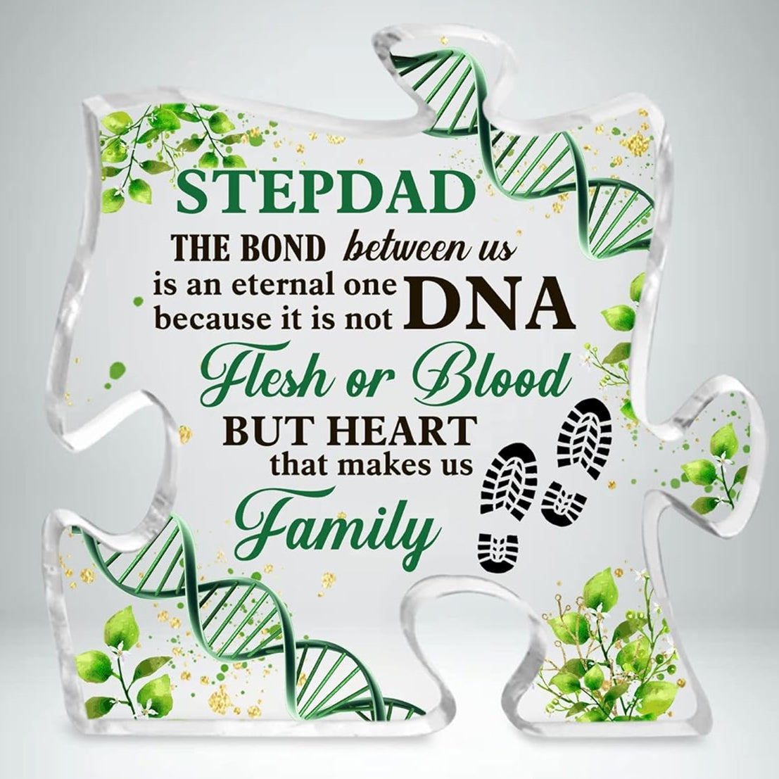 Clear Desk Decorative Sign, StepDad Gifts from Daughter Son, Gifts for Fathers Day