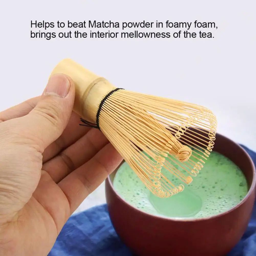 Japanese Bamboo Matcha Whisk (Chasen) 100-Prong – Reusable Matcha Tea Whisk Tool for Frothy Green Tea Mixing