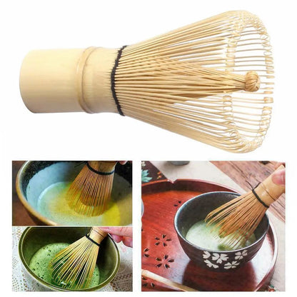 Japanese Bamboo Matcha Whisk (Chasen) 100-Prong – Reusable Matcha Tea Whisk Tool for Frothy Green Tea Mixing