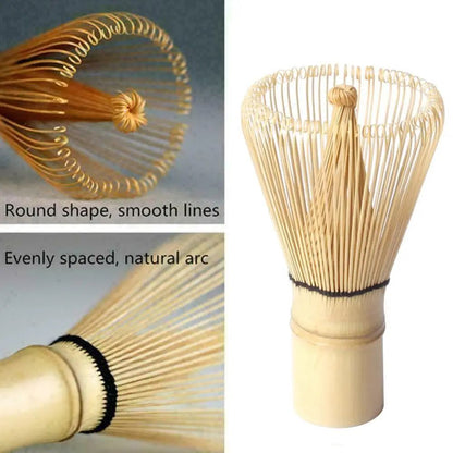 Japanese Bamboo Matcha Whisk (Chasen) 100-Prong – Reusable Matcha Tea Whisk Tool for Frothy Green Tea Mixing