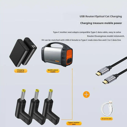5V USB-C to DC Power Adapter for PSP 1000/2000/3000 – Type-C Charging Converter Plug for Optical Cat