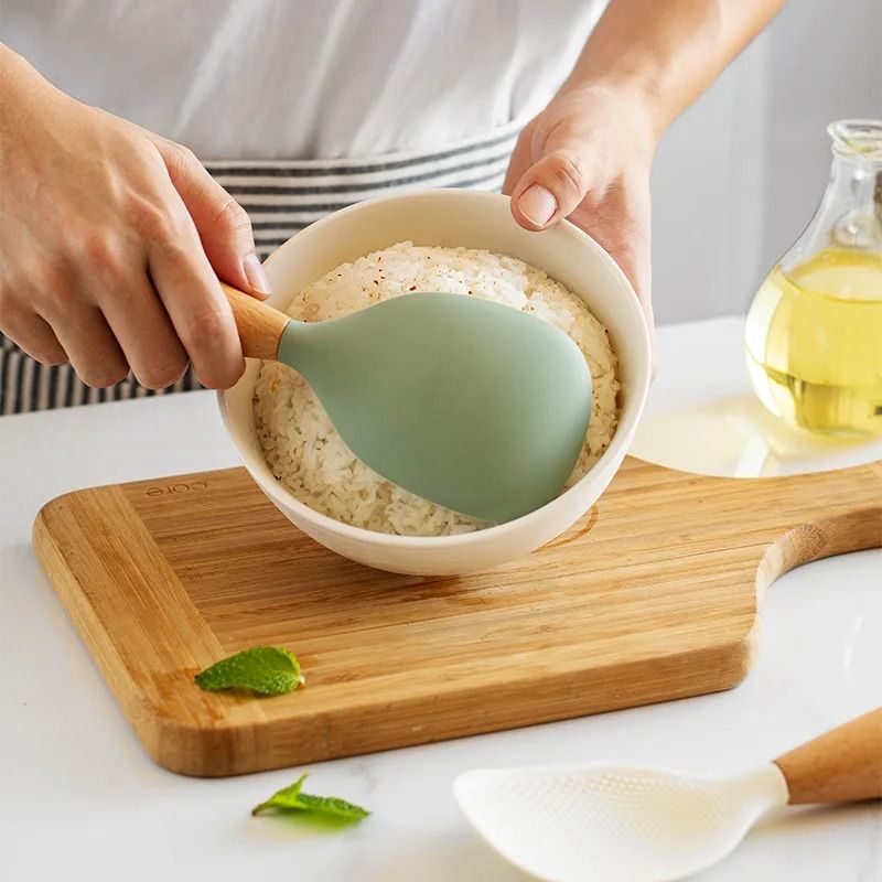 Premium Non-Stick Silicone Rice Spoon – Durable Anti-Scalding Kitchen Gadget