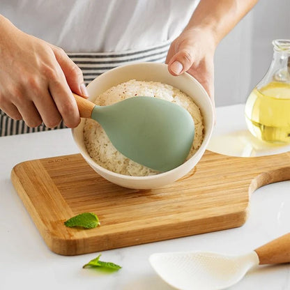 Premium Non-Stick Silicone Rice Spoon – Durable Anti-Scalding Kitchen Gadget