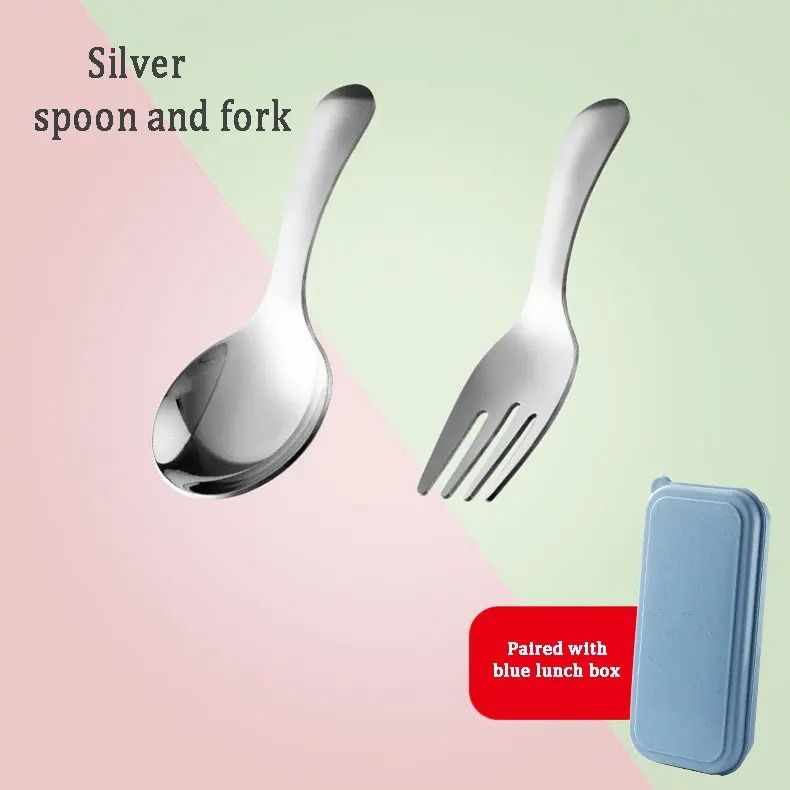 Professional 304 Stainless Steel Portable Children's Tableware – Compact Outdoor Dining Set