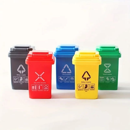 5 Piece Mini Garbage Sorting Trash Can Set