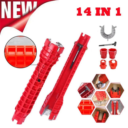 14 In 1 Faucet Sink Wrench Plumbing Repair and Installation Tool Kit