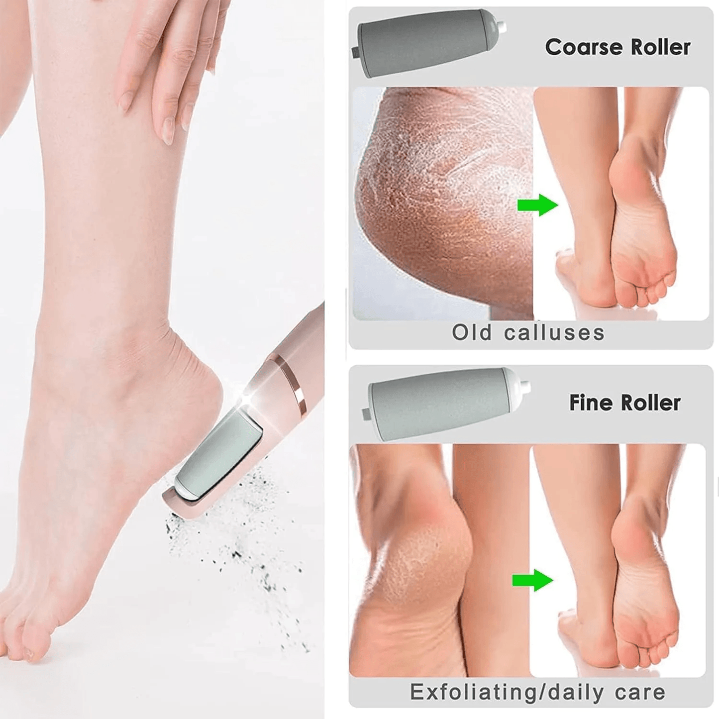 Professional Electric Pedicure Tool Film Foot Dead Skin Callus Remover Feet Exfoliator Pumice Stone Device for Heels