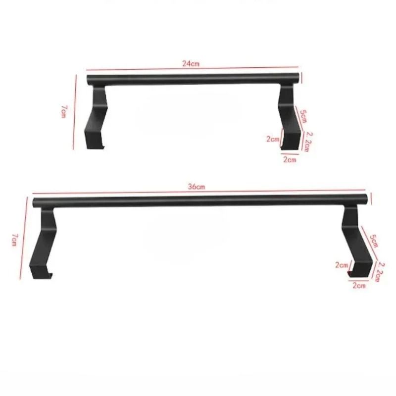 Over Cabinet Towel Rack Punch Free Steel Towel Rod Organizer