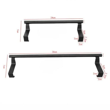 Over Cabinet Towel Rack Punch Free Steel Towel Rod Organizer