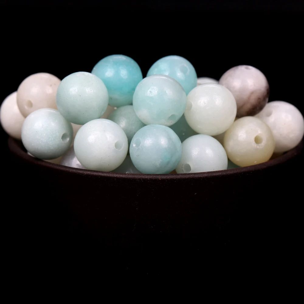 Natural Stone Beads Strand for Jewelry Making – Round Gemstone Beads (Tiger Eye, Amazonite & More) in Multiple Sizes