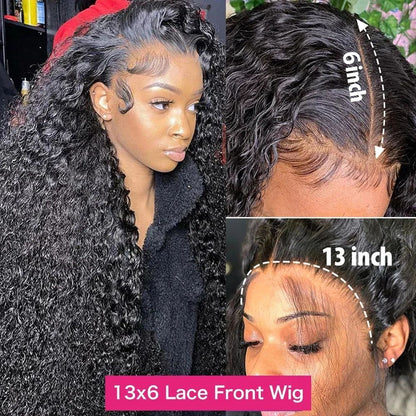 Kinky Curly 13x6 HD Lace Frontal Glueless Human Hair Wig – 4C Afro Curly Volume