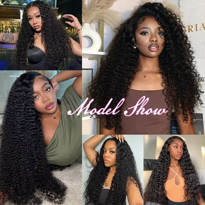 Luvin Deep Wave Raw Virgin Human Hair Bundles (30–34 Inch) Double Weft Weave