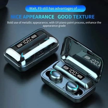 F9 Wireless Bluetooth Earbuds With Display