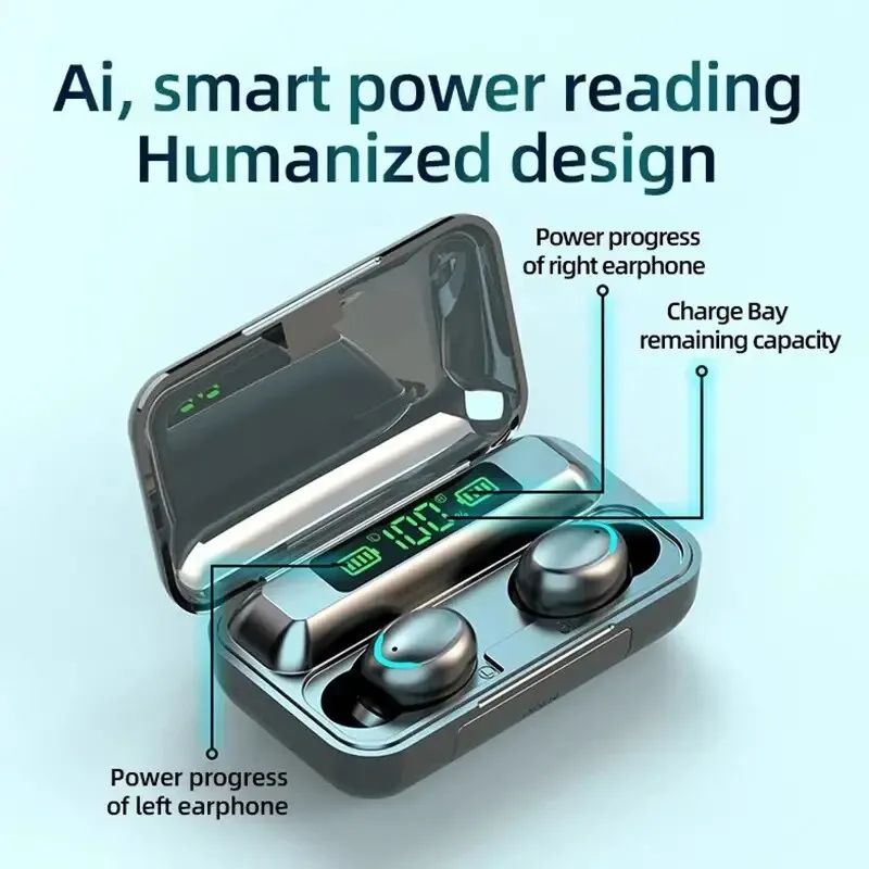 F9 Wireless Bluetooth Earbuds With Display