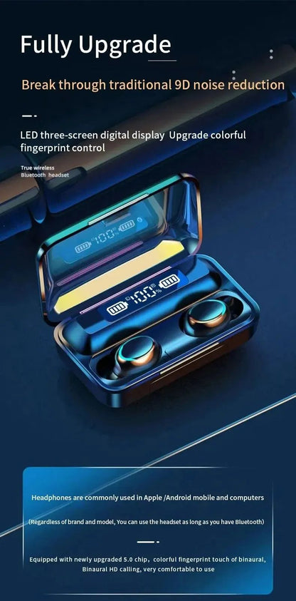 F9 Wireless Bluetooth Earbuds With Display