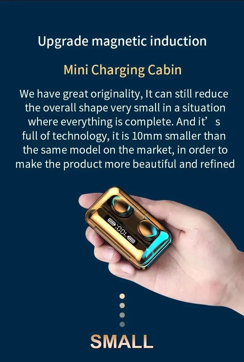 F9 Wireless Bluetooth Earbuds With Display