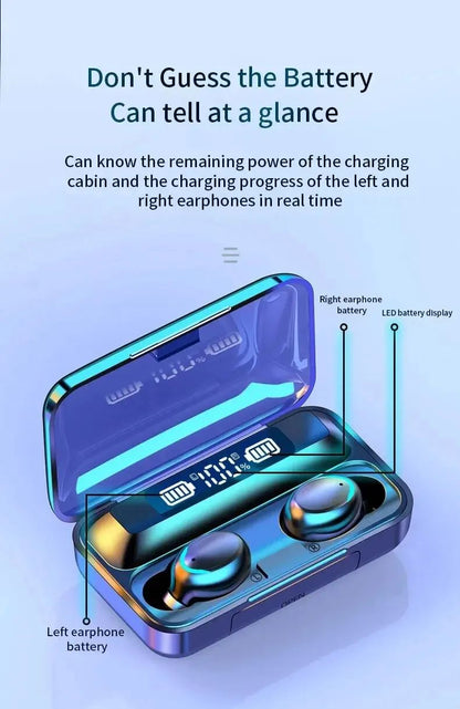 F9 Wireless Bluetooth Earbuds With Display