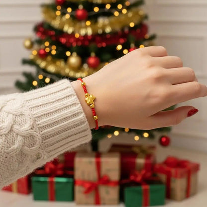 2026 Year of the Horse Red Lucky Rope Bracelet for Women - Chinese Style Beaded Charm, New Year Blessing Gift