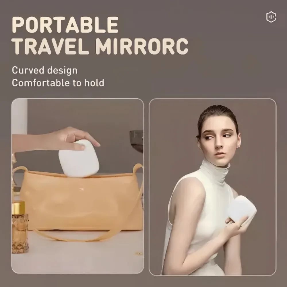 LED Double Sided Makeup Mirror With 3X Magnification USB Rechargeable Lighted Vanity Mirror