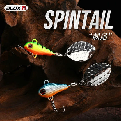 BLUX Spintail Jig Tail Spinner Lure, Long-Cast Metal Vibe with Copper Blade (4.5g/7g/11g)