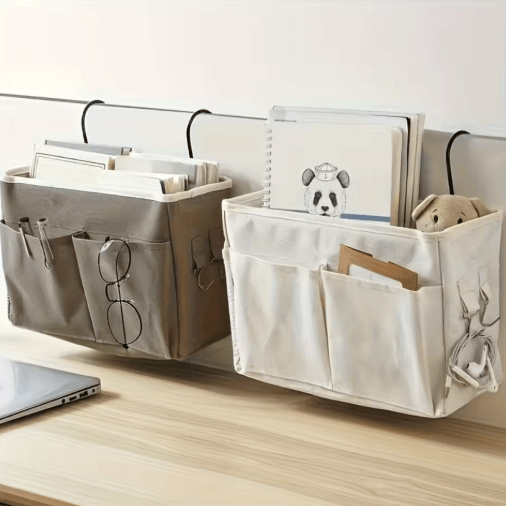 Minimalist Bedhead Storage Rack and Wall Mounted Bedside Basket