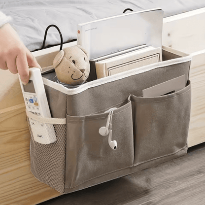 Minimalist Bedhead Storage Rack and Wall Mounted Bedside Basket