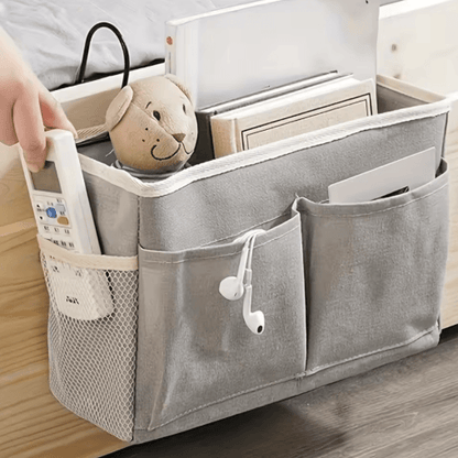 Minimalist Bedhead Storage Rack and Wall Mounted Bedside Basket