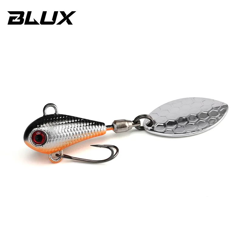 BLUX Spintail Jig Tail Spinner Lure, Long-Cast Metal Vibe with Copper Blade (4.5g/7g/11g)