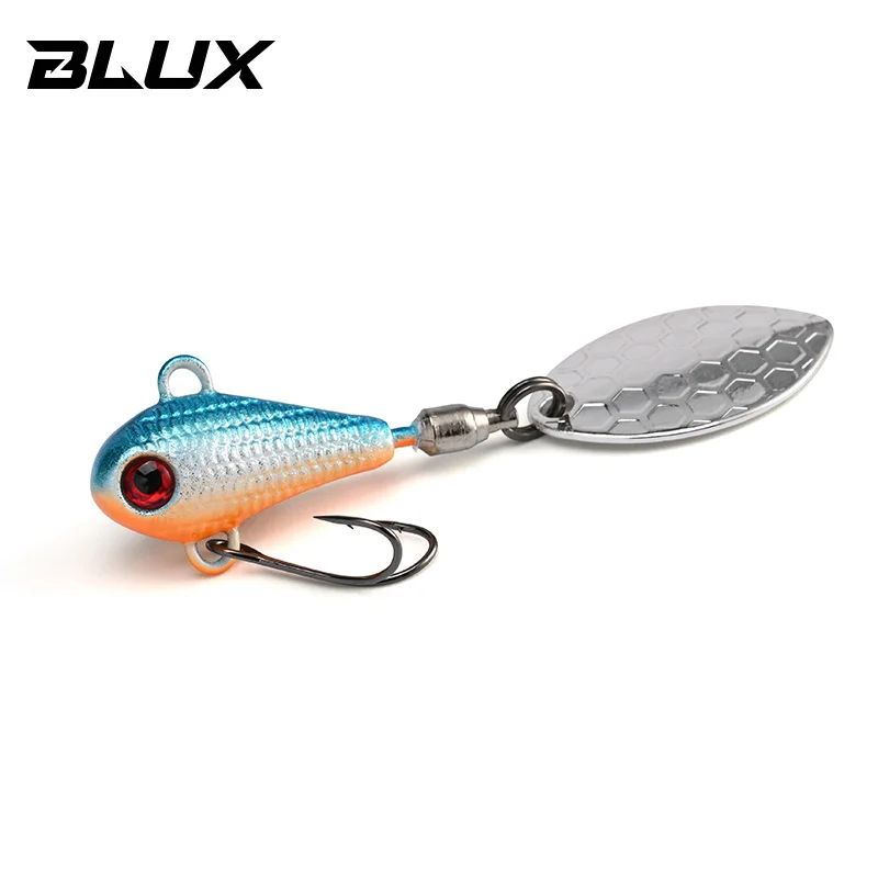 BLUX Spintail Jig Tail Spinner Lure, Long-Cast Metal Vibe with Copper Blade (4.5g/7g/11g)