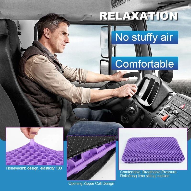 Ergonomic Honeycomb Gel Seat Cushion