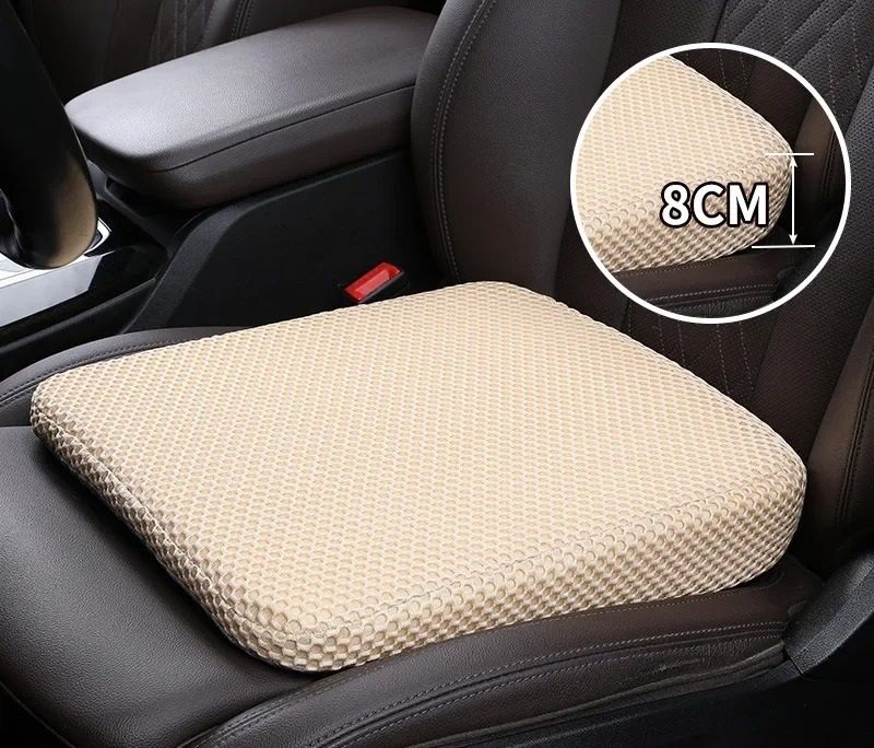 Thickened Memory Foam Car Seat Height Pad – Beveled Ergonomic Leveling Cushion