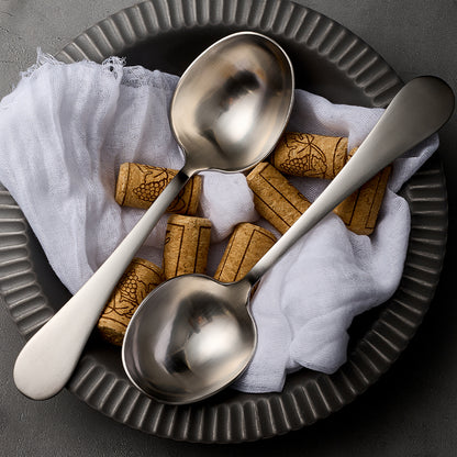 Deep Round Soup Spoons, Stainless Steel Large Soup Spoons for Cereal, Bouillon, Milk Soup, Perfect for Dinner Guests