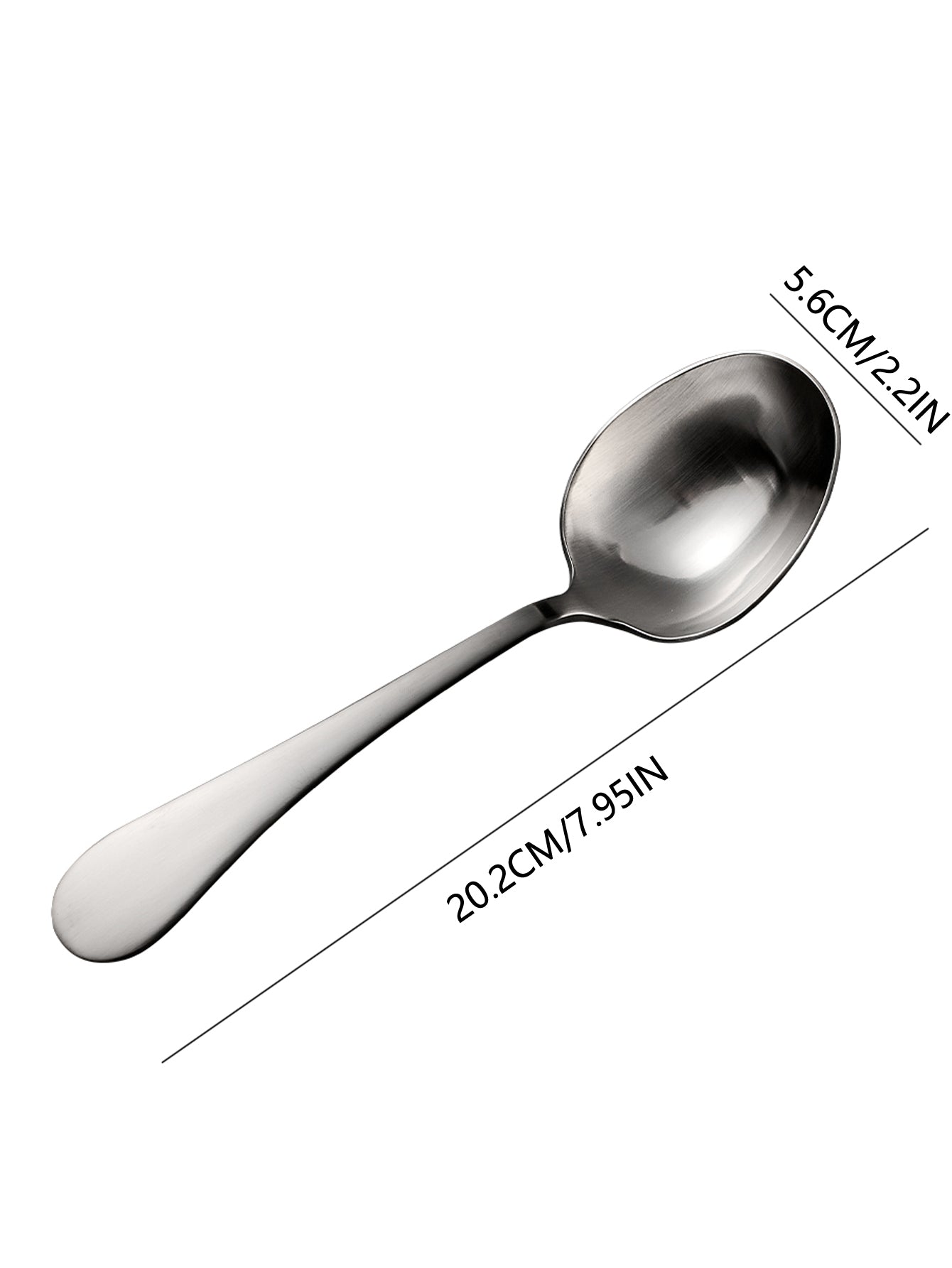 Deep Round Soup Spoons, Stainless Steel Large Soup Spoons for Cereal, Bouillon, Milk Soup, Perfect for Dinner Guests