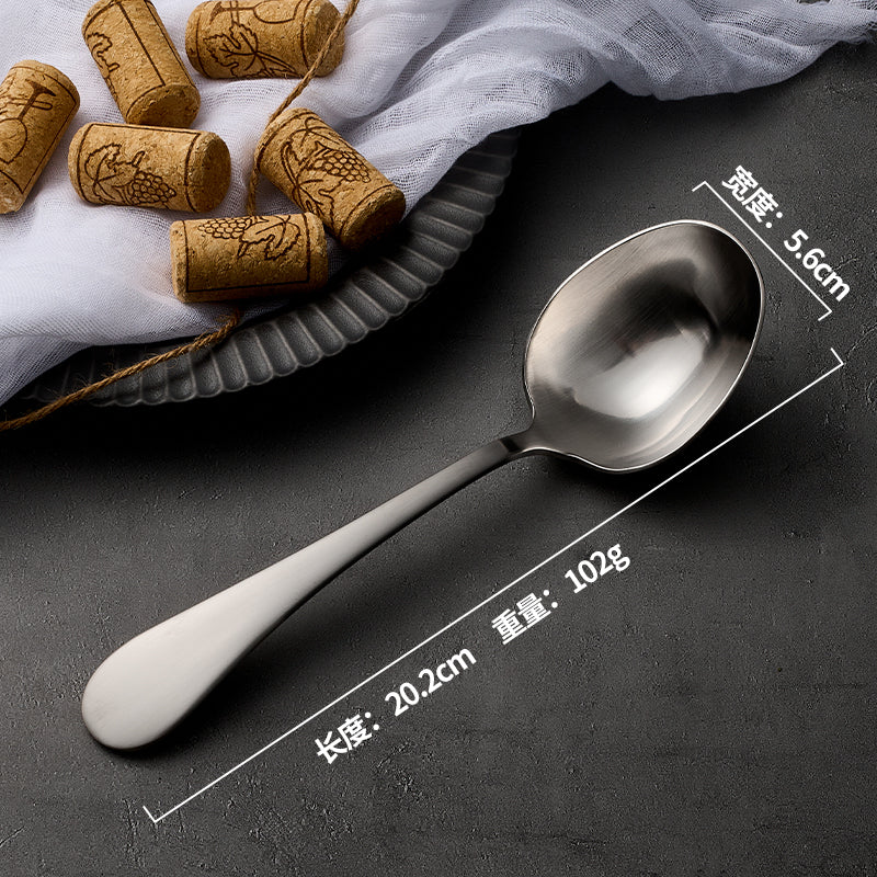 Deep Round Soup Spoons, Stainless Steel Large Soup Spoons for Cereal, Bouillon, Milk Soup, Perfect for Dinner Guests