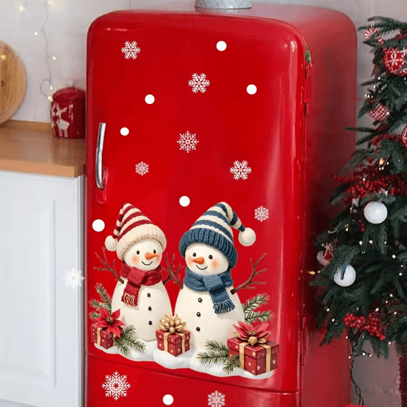 Christmas Window Clings Snowman Static Cling Decal for Holiday Home Office Storefront Windows