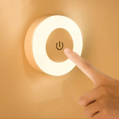 Touch Bedside Lamp, LED Wall Light, USB Rechargeable Night Light for Living Room and Bedroom