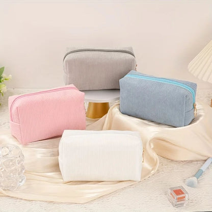 Corduroy Makeup Storage Bag Organizer