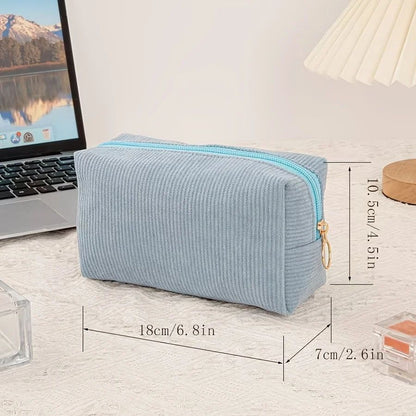 Corduroy Makeup Storage Bag Organizer