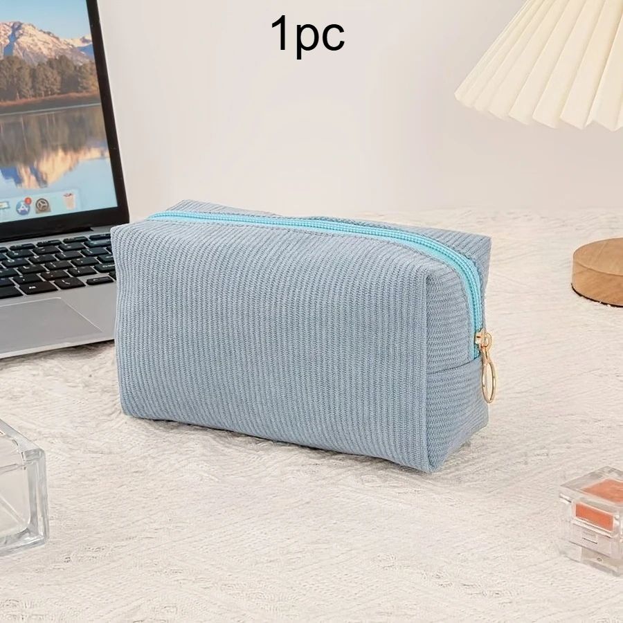 Corduroy Makeup Storage Bag Organizer