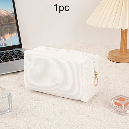 Corduroy Makeup Storage Bag Organizer