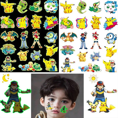 Glow Pokemon Tattoo Stickers
