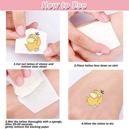 Glow Pokemon Tattoo Stickers