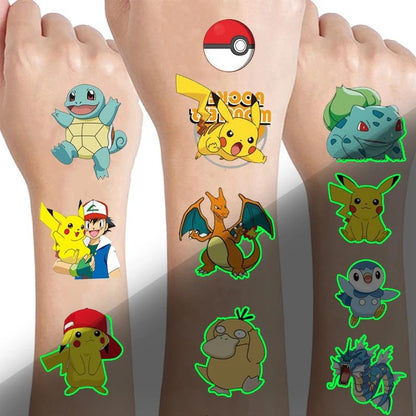 Glow Pokemon Tattoo Stickers