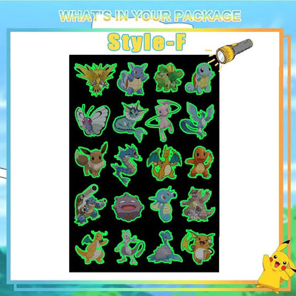 Glow Pokemon Tattoo Stickers