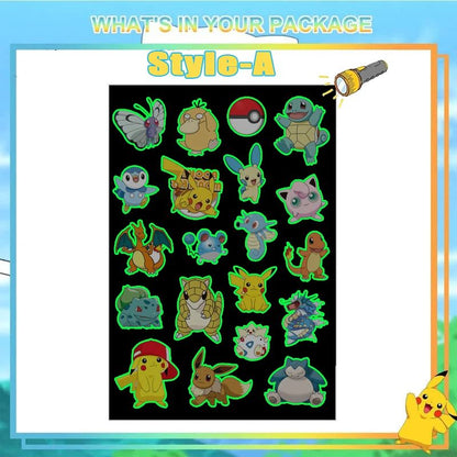 Glow Pokemon Tattoo Stickers
