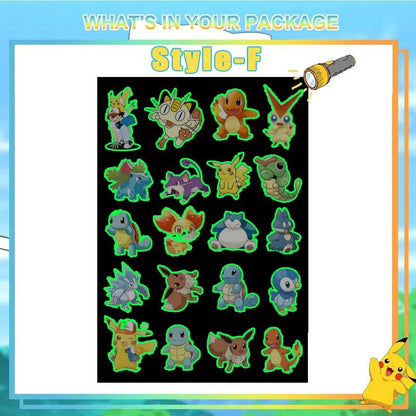 Glow Pokemon Tattoo Stickers