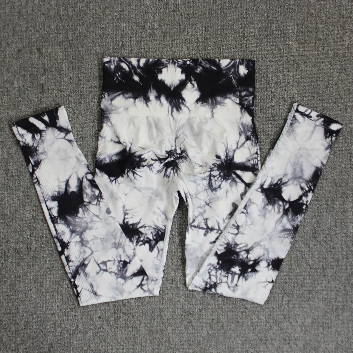 Womens Seamless Tie Dye High Waisted Yoga Leggings for Workout and Fitness