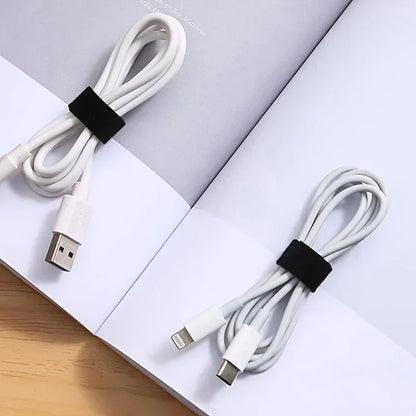 Reusable Cable Management Tape Roll 10x3000mm – Cut-to-Length Reusable Cable Ties Cord Organizer for Desk, Home & Travel