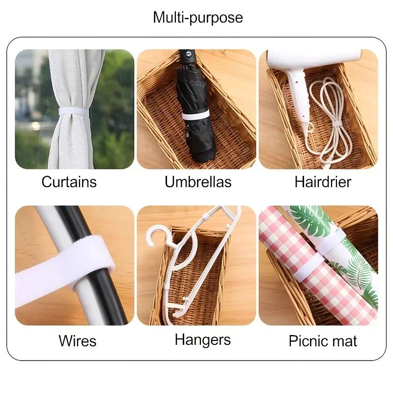 Reusable Cable Management Tape Roll 10x3000mm – Cut-to-Length Reusable Cable Ties Cord Organizer for Desk, Home & Travel